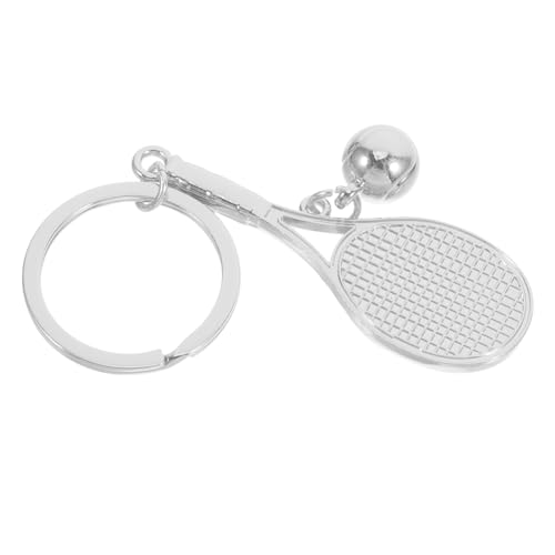 TOPBATHY Tennis-schlüsselanhänger Schlüsselanhänger Mit Sportmotiv Geteilte Schlüsselanhänger Kugel Schlüsselanhänger Tennis-souvenir Tennis-anhänger-schlüsselanhänger Zinklegierung Silver von TOPBATHY