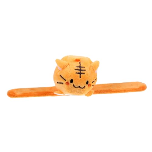 TOPBATHY Tigerkatzen-Sexring halloween goodies halloween wrist strap funnytoys Tiere armbänder dekoration Stofftier-Schnapparmband Animal-Slap-Armband PP Baumwolle Orange von TOPBATHY