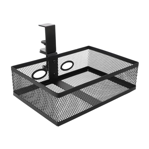 TOPBATHY Unter Dem Tisch Schreibtischkörbe Untertisch-organizer Körbe Aus Metalldraht Office-datei-organizer Unter Der Schreibtischablage Schrank Schublade Eisen Black von TOPBATHY