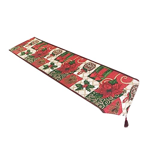 TOPBATHY Weihnachtstischdecke 1 Stück Bedruckte Tischdeko Aus Jacquard Für Festliche Anlässe Dekorative Tischläufer Mit Weihnachtsbaum Ideal Für Party Und Festtagstisch von TOPBATHY