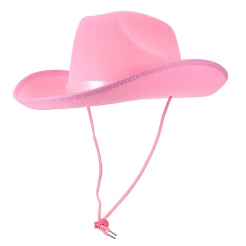 TOPBATHY braune Hüte Hut Western Cattleman-Westernhüte Kappen Kuhhut verkleiden fasnachtskostüme damenmützen women's hats & caps Cowgirlhut für Damen Partydekorationen Partyhut Stoff Rosa von TOPBATHY