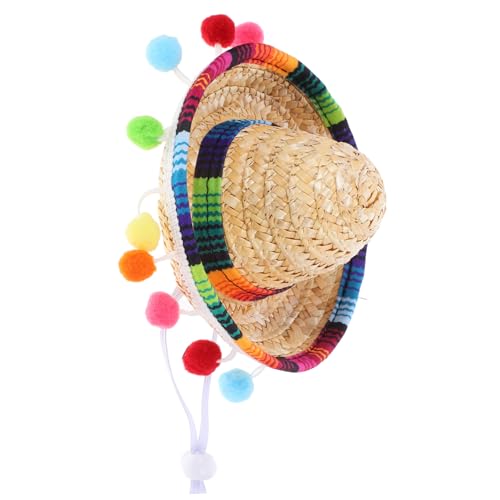 TOPBATHY kleiner Hut karnevals kappe karnevalsmütze Bunter Hut sombrero mexicano Sombrero-Partyhüte mexikanischer Sombrero-Hut Mexikanische Mützen mit Bommel Kostümhüte für Party Polyester von TOPBATHY