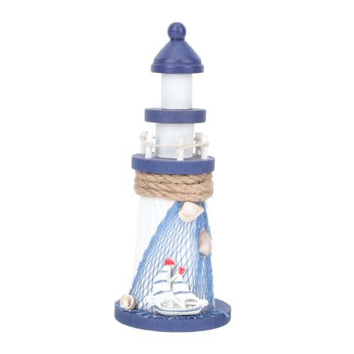 TOPBATHY nautische Leuchtturmdekoration wohnaccessoires unikal tischdeko esstisch Tischdekoration Treibholz-Ornamente Ornamente am Meer Mittelmeer Leuchtturm nautische Tischdeko Kiefernholz von TOPBATHY