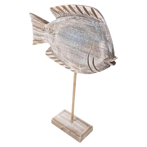 TOPBATHY nautisches Strandschild küchendekoration Living Room Decoration naturdeko wohnzimmerdeko Natürliche Dekoration Kinderspielzeug in Fischform realistische Fischmodelle Holz von TOPBATHY