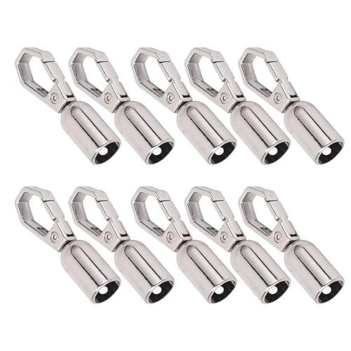 10 Sets Kabelendkappen 8 Mm mit Schrauben, Seilende -Krallenverschluss und Verschluss, Zinklegierung, Lederhandwerkstipps Clips -Anschluss, Perlenendkappen für Schmuck Making von TOPINCN