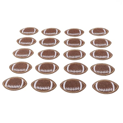 20pcs Rugby Nähen Sie Patch Gestickt, Eisen auf Flecken Kleber Fußball Patch Rugby Themen Applikation für Kleidung, Kleid, Hut, Jeans, Accessoires von TOPINCN