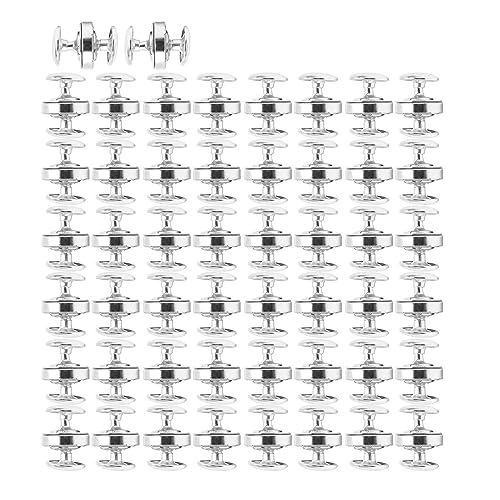 50 Sets Magnet Taste Clasp -Schnappschüsse, Leichtmetallfallerverschlüsse Bastelnähte Knöpfe Strickknöpfe Sets für Nähen, Handwerk, Geldbörsen, Taschen, Kleidung, Leder (SILVER) von TOPINCN