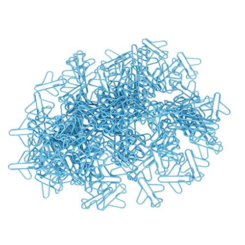TOPINCN 100 Stück Flugzeug Büroklammern Set mit Aufbewahrungsbox, Niedliche Form, Blaue Büroklammern, Planer, Lesezeichen, Clips von TOPINCN
