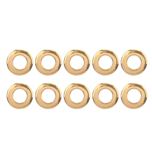 TOPINCN Legierungskleidung Ösen, Stilvolles Dekor -Kit, 10 -Set -runde Ösen für Leinwand Kleidung Leder DIY Stoff Gürtel Geldbeutel Schuhzelt Vorhang Papierprojekte (Gold) von TOPINCN