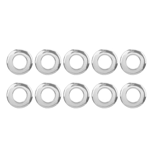 TOPINCN Legierungskleidung Ösen, Stilvolles Dekor -Kit, 10 -Set -runde Ösen für Leinwand Kleidung Leder DIY Stoff Gürtel Geldbeutel Schuhzelt Vorhang Papierprojekte (Silver) von TOPINCN