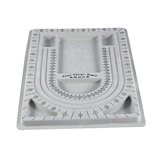 TOPINCN Perlen-Design-Tablett, Perlenbrett PE 24 x 32 x 1,5 cm für Halskette für Schmuck von TOPINCN