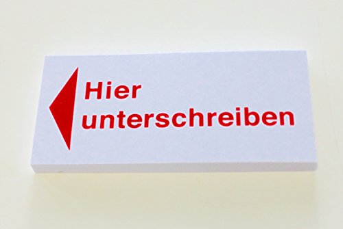 Haftnotiz " Hier unterschreiben " von TOPKAUFMUNICH