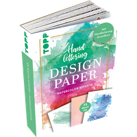 Handlettering Design Paper Block Watercolor-Effekte A6 von TOPP