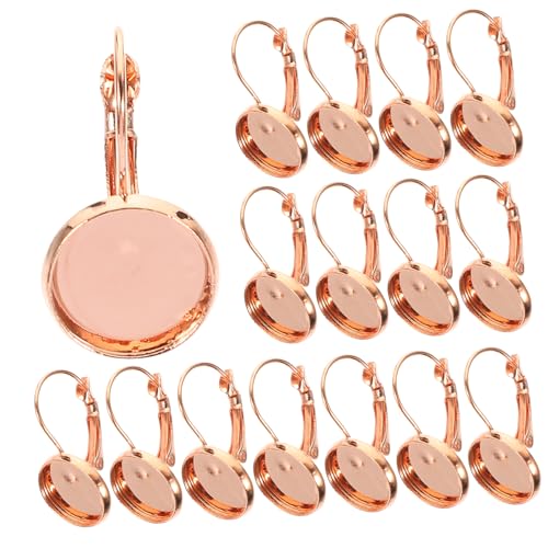 20St Haken für Ohrringablage Ohrringe blank Drahthaken Ohrring-Cabochons-Einstellungen ohrringset ohring set frauen schmuck Ohrringe für Teenager-Mädchen Ohrzubehör Eisen Rose Gold TOPPERFUN von TOPPERFUN