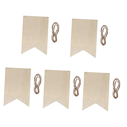 5St Hangtag aus Holz Wanddekorationen bling dekor leere unvollendete wandtafel Café-Bar-Schild Hochzeit Zeichen holzdekor Holzornamente leere Holzplage leeres Holzschild hölzern TOPPERFUN von TOPPERFUN