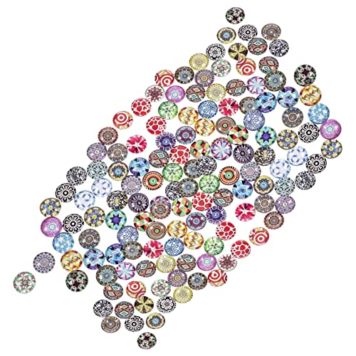 TOPPERFUN 1 Glasfleck Kuppelflecken Schmuckmaterial Selber Machen Murmeln Für Vasen Halbrunde Cabochons Dekorvase Edelsteinpflaster Für Schmuck Blumenvasen Für Tafelaufsätze Diy Bastelpatch von TOPPERFUN