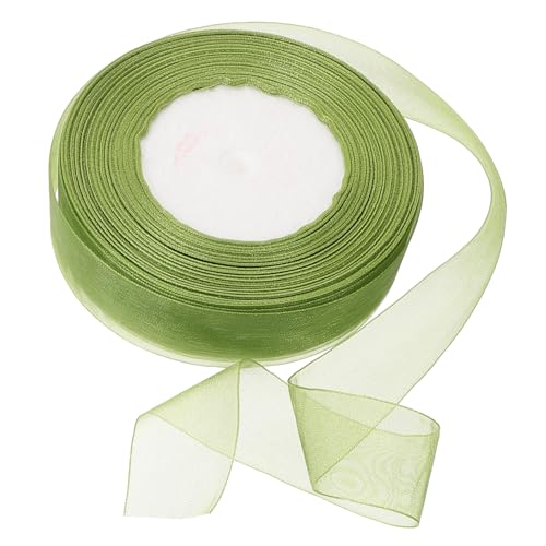 TOPPERFUN 1 Rolle Chiffon-Band Schleifenband Dekorationsband weihnachtsdekoration Festliches Band Blumenband verschleißfestes Geschenkband Paketband für den täglichen Gebrauch Nylon Green von TOPPERFUN