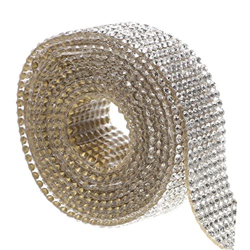 TOPPERFUN 1 Rolle Crystal Hot Diamond Diamantgürtel Kostüm Strass-Dekor DIY Kostüm Strass Diamantband rhinestones Strassband bling aufkleber strass Kleidung bling Strass Heißschmelzkleber von TOPPERFUN