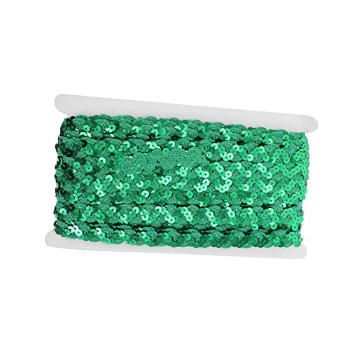 TOPPERFUN 1 Rolle DIY trimmen hochzeitsdeko hochzeitsdeco Glitzernde Verzierung geburtstagsdekoration hochzeitdeko Wimpelkette Bausatz Stoff Paillettenborte DIY-Spitzenarbeit Polyester Green von TOPPERFUN