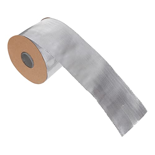 TOPPERFUN 1 Rolle Gold- Und Silberzwiebelband Schwimmbecken Dekorationen Bausatz Gegenwärtig Sackleinen Hochzeit Party Kranz Jute Band Zum Verpacken Rosa Wickeln Für Metallische Linie Silver von TOPPERFUN