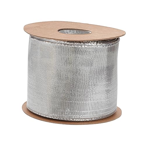 TOPPERFUN 1 Rolle Helles Zwiebelgewebe Füllung aus geschreddertem Papier weißes Band farbiges Band Karte Garnband seidenband ribbon Geschenkband verpacken Wickelband metallische Linie Silver von TOPPERFUN