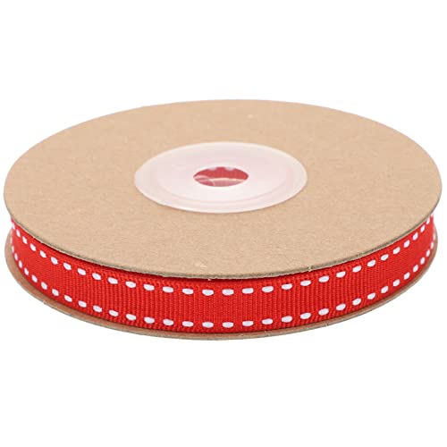 TOPPERFUN 1 Rolle Schleife Girlande künstlich Lieferungen grünes Band wickeln seidenband ribbon textilklebeband wohnungsdeko haarnadeln Blumenstraußband Geschenkband DIY-Bänder Polyester rot von TOPPERFUN