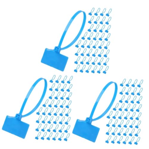 TOPPERFUN 1 Satz Beschilderungskrawatte Kabelbinder Mit Beschriftungsfeld Clips Für Elektrische Kabel Versteck Draht Kabelbinder Strapazierfähig Strapazierfähige Kabelbinder Nylon Blue 120st von TOPPERFUN