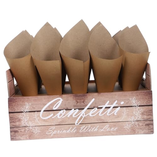 TOPPERFUN 1 Satz Konfetti Halter für Hochzeiten Faltbare Papierkegel mit Löchern und Tray für Blumen Süßigkeiten Hochzeitsfeiern TOPPERFUN 1 Satz Konfetti Halter für Hochzeiten Faltbare Papierkegel mit Löchern und Tray für Blumen Süßigkeiten Hochzeitsfeiern von TOPPERFUN