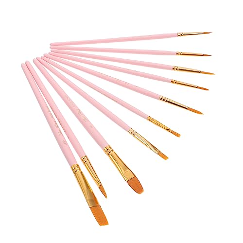 TOPPERFUN 1 Satz Nylonpinsel pro Brush Pinsel für Kinder wasserfarbenstifte künstlerpinsel Aquarell-Pinsel-Stift-Werkzeug Kinderpinsel Aquarellpinsel Professionelle Malstifte Holz Rosa von TOPPERFUN