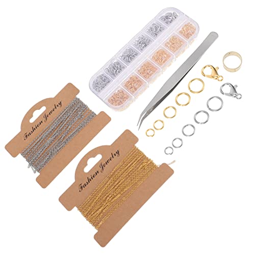 TOPPERFUN 1 Satz Schmucksets Reparaturring für Halsketten DIY-Kits DIY Karabinerverschluss Hummerschere Halskette bastelzeug craft ringfit Schmuckkette Karabinerverschlüsse aus Metall Kupfer von TOPPERFUN