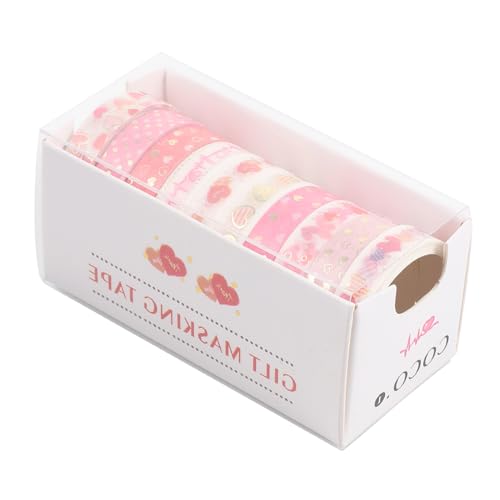 TOPPERFUN 10 Rollen Washi-Tape scrapbook scheckheft dekorativer Washi-Aufkleber chinesisches Aufkleber aus Washi-Papier Dekoratives Klebeband schmücken China einstellen Rosa von TOPPERFUN