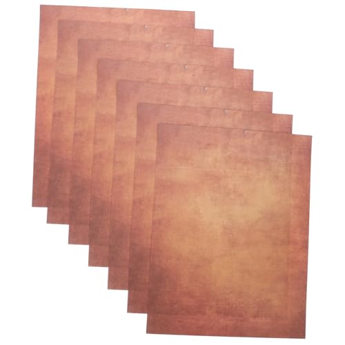 TOPPERFUN 100 Blatt Vintage Kompositionspapier Briefpapier Schreibbriefpapier Dekoratives Briefpapier Blanko Briefpapier Briefpapier Doppeltes Offsetpapier Dunkelbraun von TOPPERFUN