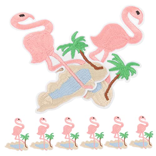 TOPPERFUN 10st Flamingo-patch Schuhe Bestickte Applikation Flamingo-aufnäher Zum Aufnähen Flamingo-design-applikation Hut Bestickte Applikation Bestickte Applikation Aufnähen Stoff von TOPPERFUN