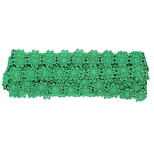 TOPPERFUN 1stk Polyester-spitze Spitzenband Nähen Spitzenband Aus Stoff Weißer Spitzenstoff Diy Handwerk Nähen Weißer Spitzenbesatz Band Für Weiße Accessoires Green Polyestergarn von TOPPERFUN