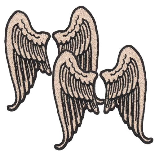 TOPPERFUN 2 Paar Flügel Kleidung Patch Parkour-schuhe Patch Aufnähen Flügel Patches Flecken Für Bling Wings Für Jacken Kleidungsflicken Jackenaufkleber Flicken Für Kleidung Polyester von TOPPERFUN