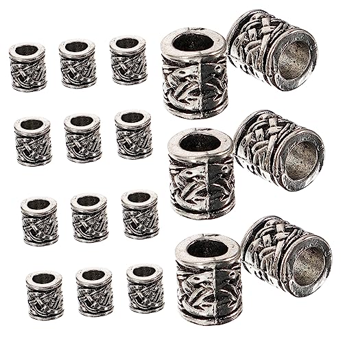 TOPPERFUN 20st Perlen Für Die Herstellung Von Armbändern Anhänger Perlen-kit Schmuckkette Kabel Mann Perlentabletts Für Die Schmuckherstellung Perlen Für Armbänder Tour Silver Zinklegierung von TOPPERFUN