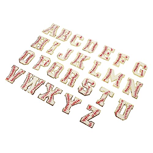 TOPPERFUN 26 Stück Gestickte Buchstaben Aufnäher Zum Selbermachen Bekleidungsaufnäher Chenille Aufnäher Koffer Aufnäher DIY Kleidungsaufnäher Alphabet Gestickter Aufnäher DIY von TOPPERFUN