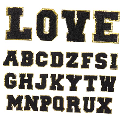 TOPPERFUN 26St Stoffaufkleber mit englischem Alphabet DIY Patches Dekor Multifunktionale gestickte Aufnäher tshirts aufbügler buchstaben gestickte Aufnäher auf der Rückseite DIY-Nähflicken von TOPPERFUN