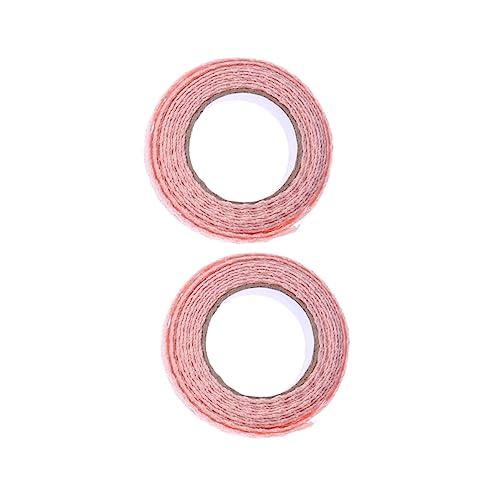 TOPPERFUN 2st Spitzenband Spitzenverpackungsband Stoffband Farbiges Band Teppichband Klebrig Maskierung Spitze Washi Tape Blumenband Pastellkreppband Dekoratives Klebeband Zum Basteln Rosa von TOPPERFUN