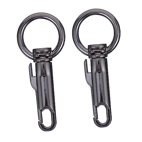 TOPPERFUN 2st Taschenhaken Hardware-taschenschnalle Kette Karabiner Schlüssel Halter Fass Schwenken Schnappt Geldbörse Für Abzeichenrolle Abzeichen Rollen Schnallen Sperren Schleifen Black von TOPPERFUN