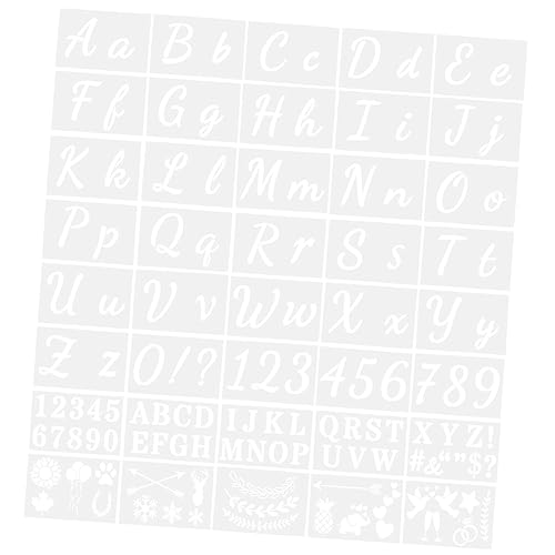 TOPPERFUN 40 Blätter Alphabet-malvorlage Malschablonen Zeitschrift Schablonen Für Die Kartenherstellung Journal-schablonen Schablonen Zum Malen Schablonenbuchstaben Papier Das Haustier Weiß von TOPPERFUN