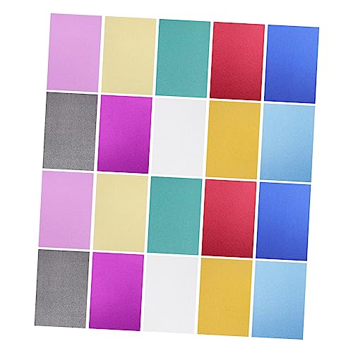 TOPPERFUN 40 Blätter Geprägtes Papier Glänzender Karton Bastelfolie Kartonpapier Für Konstruktionspapier Farbkarton Farbiges Kartonpapier Farbiges Papier Gemusterter Karton Papierstau von TOPPERFUN