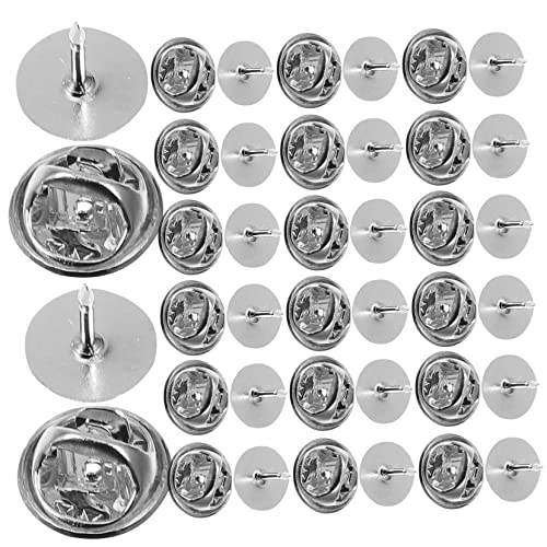 TOPPERFUN 50 Sets Schmetterlingsnadel Broschen Steckbrett Sichere Nadelrücken Abzeichen Halter Verschluss Verschlüsse Nadelrückseite Boutonniere Magnete Sicherungsstift Kupplung von TOPPERFUN