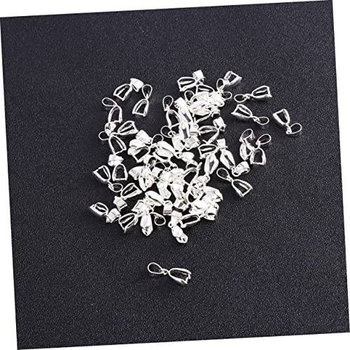 TOPPERFUN 50 Stück Klemmclip Aus Metall Pinch-clip-verschluss- Perlen Für Armbänder Anhänger-pinch-clip-verschluss Bügelhaken Klemmclips Bügel Für Die Schmuckherstellung Silver von TOPPERFUN