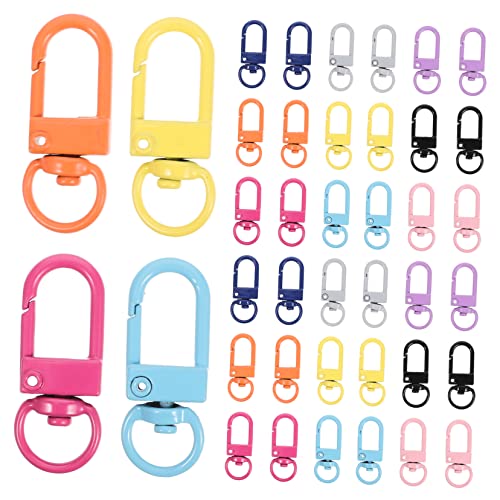 TOPPERFUN 50 Stück Schnalle mit 8 Zeichen Schlüsselanhänger schwere Ausführung Schlüsselring-Clips carabiner hook rucksack zubehör zuverlässige Schlüsselanhänger-Schnalle Taschenkettenclips von TOPPERFUN