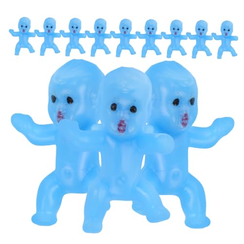 TOPPERFUN 50 Stück Vollmondgeschenke Für Babys Mini- -Modell Realistische Babypuppe Mini-Babys Miniatur-babyfiguren Königskuchenbabys Topfpflanzendekoration Babys Puppe Sky-Blue PVC von TOPPERFUN