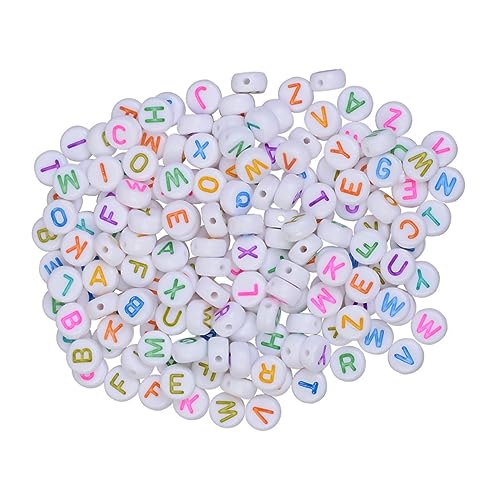 TOPPERFUN 500 Stück bunte Buchstabenperlen Reize Schmuck Perlen für Armbänder kunststoffperlen alphabet beads Kunststoff-Perlen Perlen zur Herstellung von Armbändern Plastik Colorful von TOPPERFUN