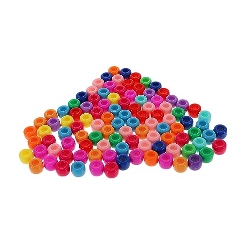 TOPPERFUN 500 Stück runde Fassperlen runde Perlen Mini-Perlen Kreisperlen Halskette lose Perle Farbperlen schmuck werkzeug schmuckwerkzeuge DIY-Bastelbedarf Schmuck lose Perlen Acryl von TOPPERFUN