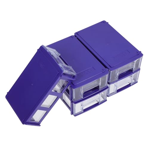 TOPPERFUN 5Er Packung teile box schubladenbox sortierbox mehrzweckbox kunststoffbox Multifunktionale Box Werkzeug-Organizer für die Werkbank Werkzeugschrank Teileschrank Plastik Blue von TOPPERFUN