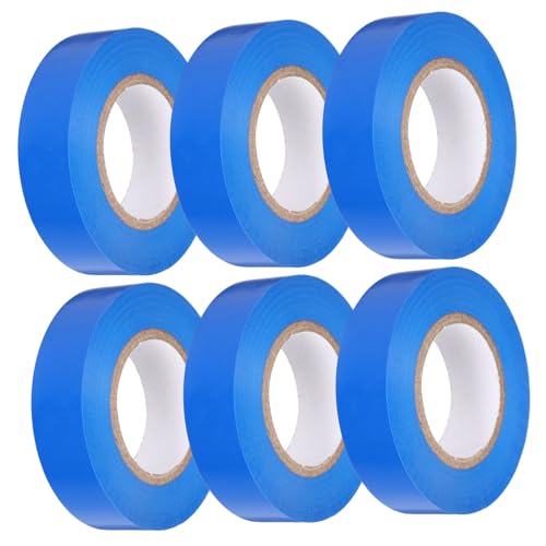 TOPPERFUN 6 Rollen Blaue Verdrahtungsbänder Schwarzes Klebeband Isolierband Pvc Industrie Isolierband von TOPPERFUN